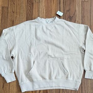 Free People Cream Crewneck Sweater